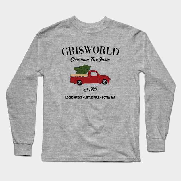 Grisworld Christmas Tree Farm Long Sleeve T-Shirt by gabrielakaren